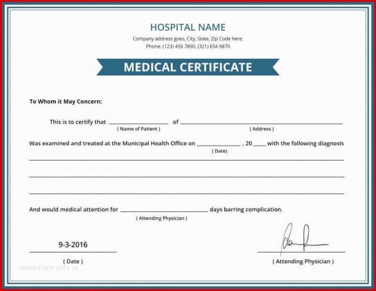 issuing medical certificate