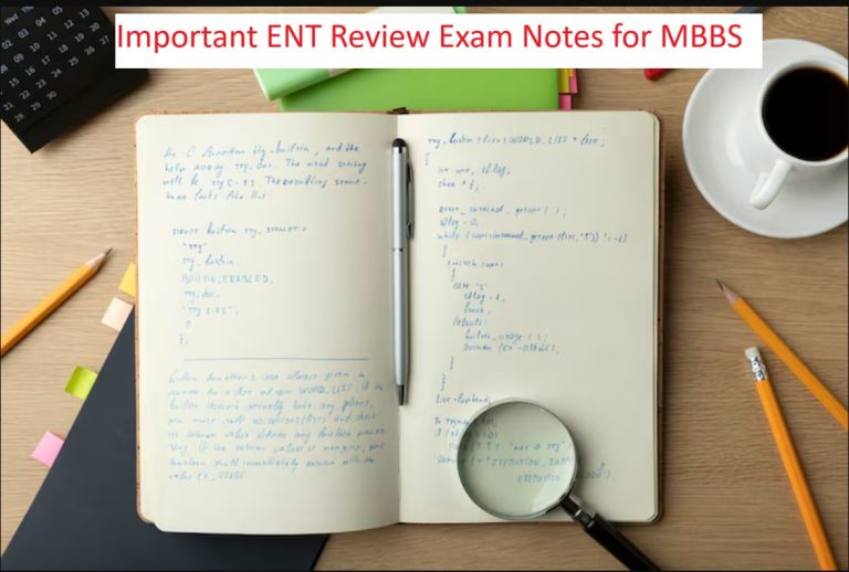 Important ENT Review Exam Notes for MBBS