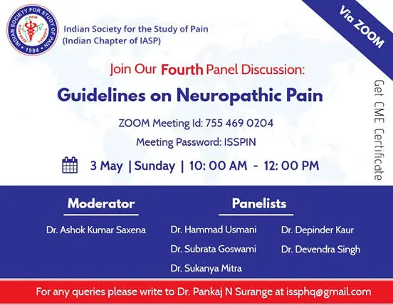 Online Panel Discussion on Guidelines on Neuropathic Pain